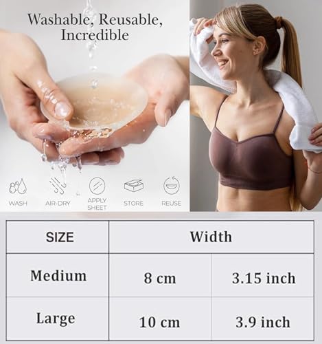 Image of Apriddeo Seamless Grippy-not-sticky Non-Adhesive 2 Pairs Nipple Covers Reusable Pasties