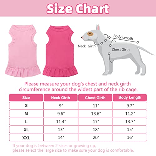 BINGPET 2 Pack Blank Dog Shirt Skirt - Soft Breathable Cute Pet Clothes, Sleeveless Dress for Girls, Dog T-Shirts… - Image 3
