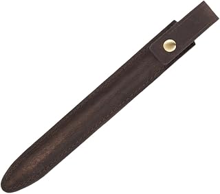 POPETPOP Caja de la Pluma de Manzana Caso para Cubrir Delgado Consejos Manga Accesorios para lápices Stylus lapices Estuche para lápiz óptico Estuche Retro Piel Genuina Café