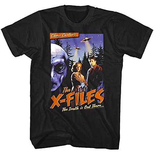The X Files Truth is Out There Vintage Poster Men's T Shirt Chris Carter Aliens Black