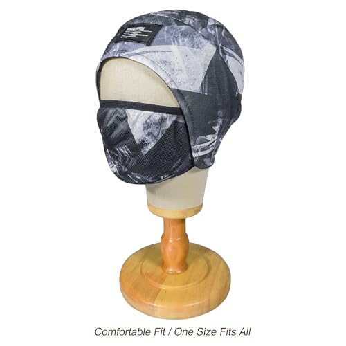 TClian Boné de caveira de lã quente de inverno com capa facial, máscara de esqui térmica para ciclis