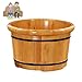 Produktbild XYZX Fußschaufel Fuß Badewanne Hocker Badewanne Fußbad Hocker Natürliche verdicken Fuß Basin Holzeimer Foot Spa Tub Haushalt Schlaf, verbessern Leichte tragbare Wellness-Produkte for Ferse.