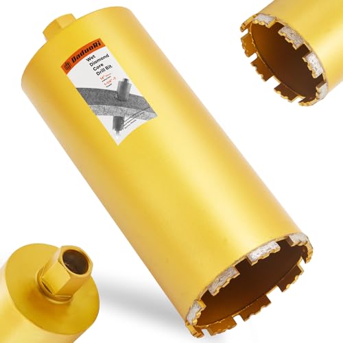6 1/4" Wet Core Drill Bit, 1-1/4"-7 Thread, High-Performance 6.25 Inch Diamond Core Bits for Concrete, 14" Drilling Depth for Reinforced Concrete, Masonry, Brick Block,Cement, Stucco(159mm)