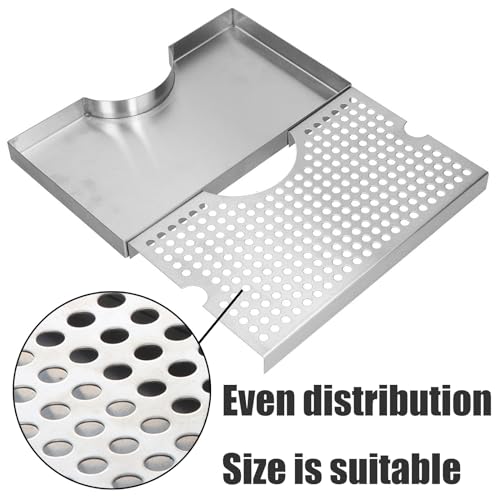 Bandeja de goteo de acero inoxidable con base rectangular limpia para barra de cerveza 3