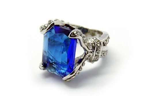 De-Cos Kuroshitsuji / Black Butler Cosplay Accessory Phantomhive Ciel Blue Gem Ring #13