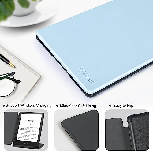 Image of CoBak Case for 6.8 inch eBook Readers 11th Generation 2021 Released | New PU Leather Cover and Clear Soft Silicone Back Cover with Auto Sleep Wake