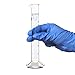 Graduated Cylinder, 50ml - Class A Tolerance ±0.50ml - Round Base - Blue Graduations - Borosilicate 3.3 Glass - Eisco Labs