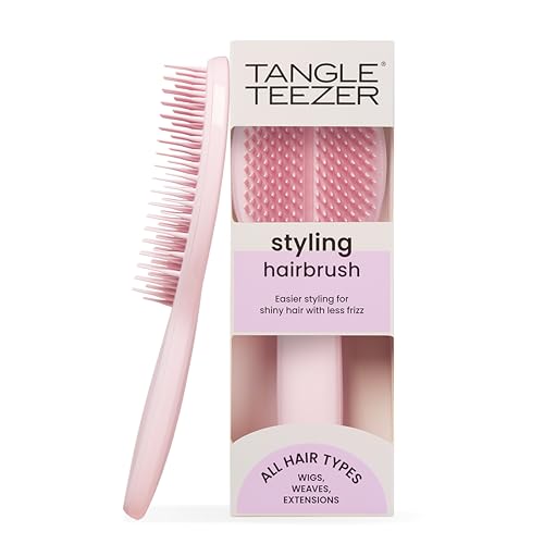 Tangle Teezer The Ultimate Styler - Spazzola per parrucche, extension, tessiture e clip-in - Per volume, texture, lucentezza e per districare i ricci. Rosa Cipria