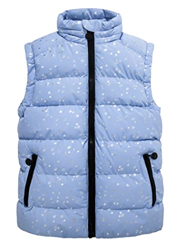 Wantdo Girl's Windproof Vest Winter Coat Thicken Padded Warm Puffer Jacket Blue Star 14/16 #TOP27