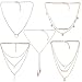 Mother's Day Gift- 5 PCS Long Lariat Y Chain Necklace Set Simple Bohemia Multilayer Pendant for Women