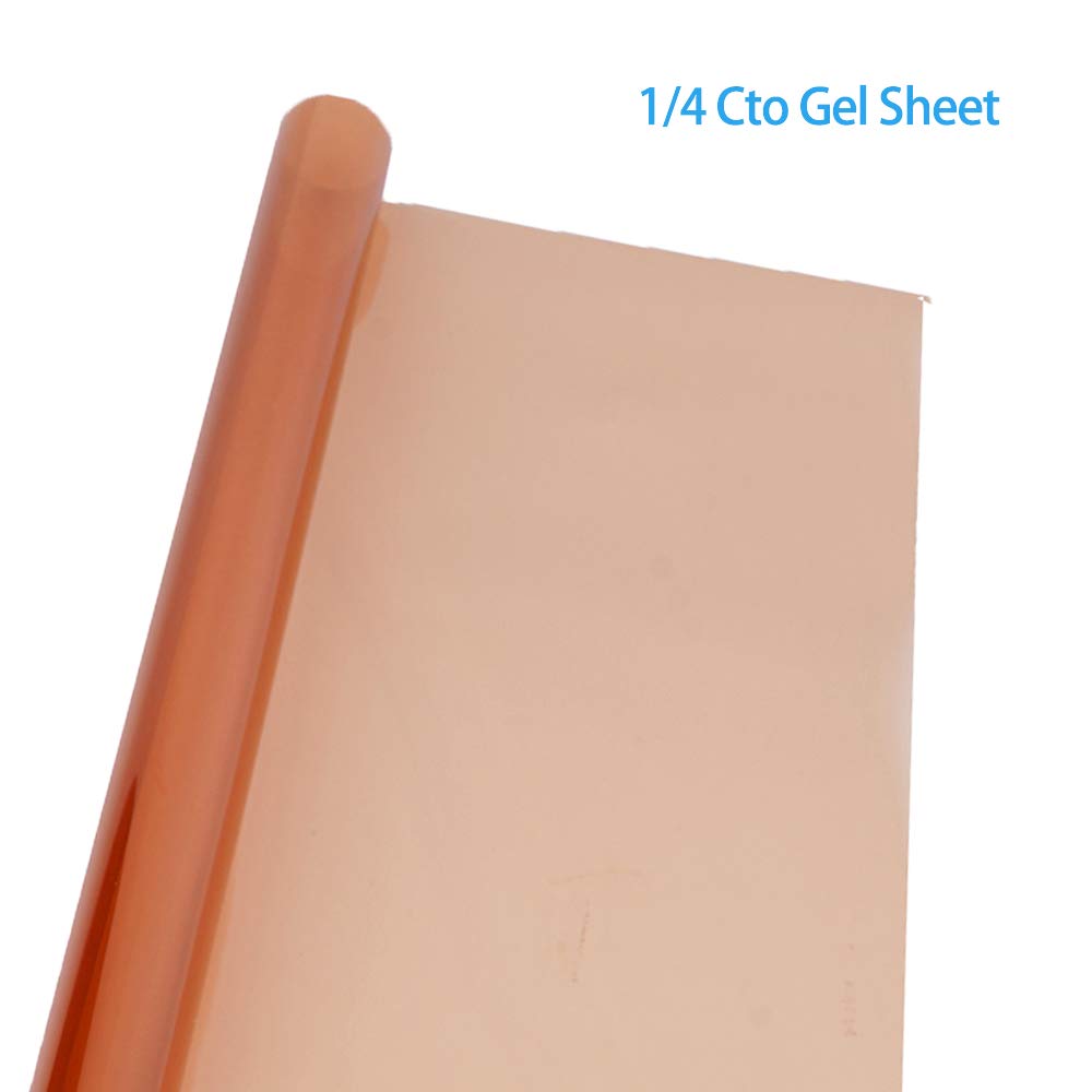 Feuille de gel de couleur orange 40 x 50 cm, CTO complet, 1/2 CTO, 1/4 CTO pour éclairage photographique, lampe de poche, lumière LED