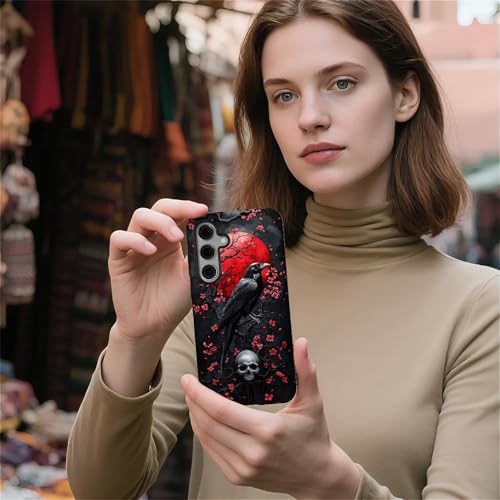 Coque rigide Samsung S24 Plus finition soignée motif lune de qualité