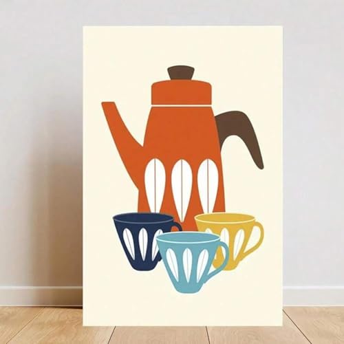 Tasse à café et bouilloire XINBAO affiche 60x90cm pour raviver un mur de cuisine sans éclat