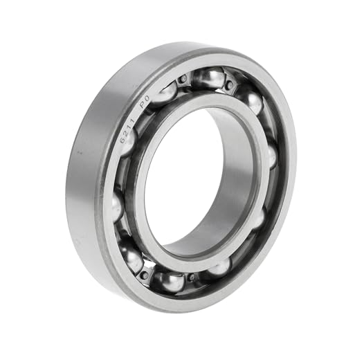 Image of X AUTOHAUX 6211 Deep Groove Ball Bearings P0 55x100x21mm Lubricated Bearings Open Type Silver Tone Scooter Skateboard Wheel