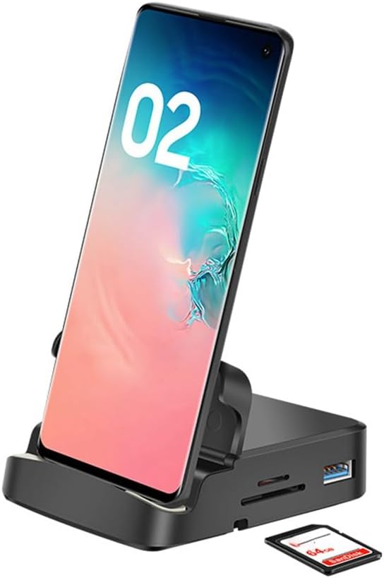 Docking Station USB C a HDTV con Soporte para Móvil miniatura 3