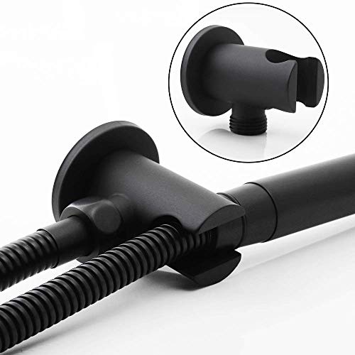 Ensemble de systèmes de douche à effet pluie muraux au design noir chic - 7