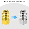 PEUTIER 2pcs R12 to R134a Conversion Kits, High/Low Pressure R12 to R134a AC Retrofit Fitting Adapter Kits R12 to R134a Adapter with Valve Core Wrench for Car Air Conditioner Refrigerant System #4