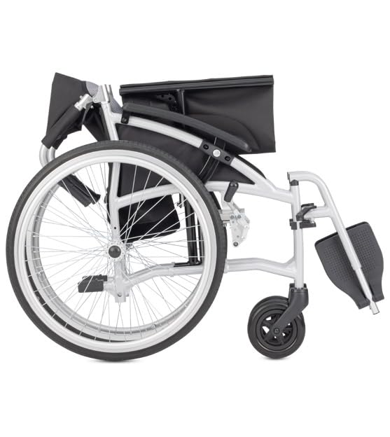 Bischoff & Bischoff Transportrollstuhl Vida mit 22" Greifreifen, faltbar, die perfekte Wahl für Reisen und Mobilität unterwegs, nur 11 kg