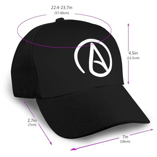 Atheist Sign Bonnets Curved Brim Mesh Baseball Cap Casual Sun Hat Unisex2