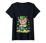 Photo Gallery donna divertente st patricks catricks day kitten saint pattys cat lover maglietta con collo a v Photo Gallery donna divertente st patricks catricks day kitten saint pattys cat lover maglietta con collo a v