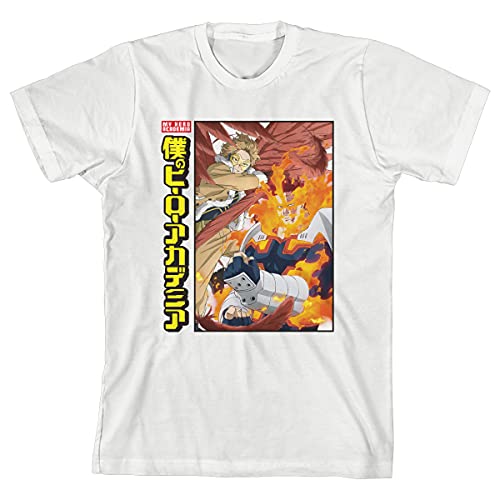 My Hero Academia Anime Pro Heroes Youth Boys White Graphic Tee Shirt