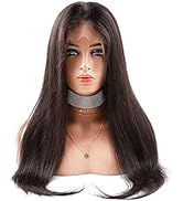 Bella Hair 150% Density Straight Full Lace Human Hair Wigs Pre Plucked Natural Hairline and Bleac...
