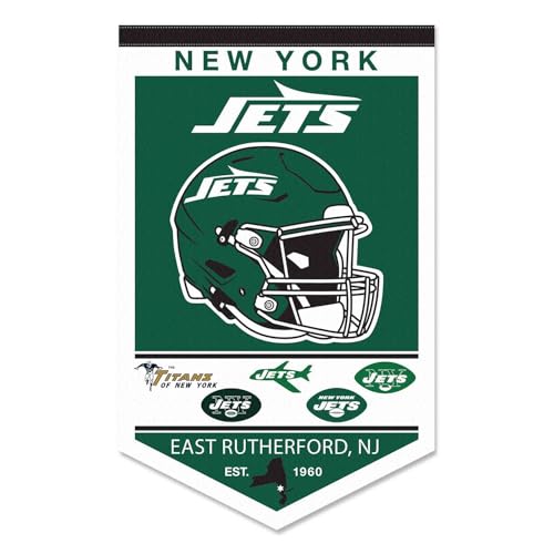 Fanions New York Jets Heritage History WinCraft : idée cadeau pour fan NFL