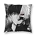 KDRW Tokyo Ghoul Anime Funda de Almohada Cuadrada Throw Pillow Cover Funda de Almohada Decoración del hogar 26 'x26'