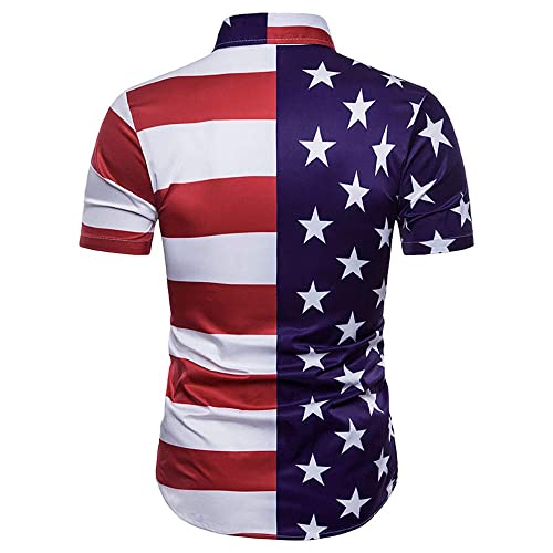 GRAJTCIN Mardi Gras Short Sleeve Shirt St.Patrick's Day American Flag Button Down Shirts 4th of July Patriotic Shirt for Men2