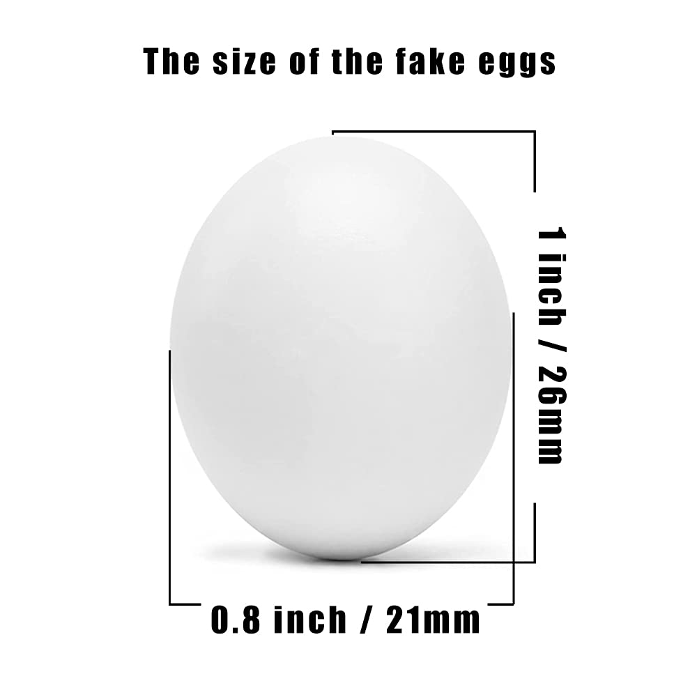 FORZENA Fake Bird Eggs Stop Egg Laying fit Cockatiels, Green Cheeks, Lovebird, Ringneck Dove, Lorikeet, Bourke Parakeet, Quaker Parrots (8PC)