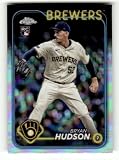 2024 Topps Chrome Update Refractor #USC169 Bryan Hudson RC Rookie Milwaukee Brewers MLB Baseball Trading Card