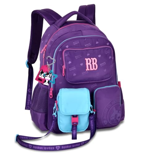 Mochila de Costas Rebecca Bonbon Urban Mix 2 em 1 RB26223 Grande Com Bolsinha Removível (Roxo)
