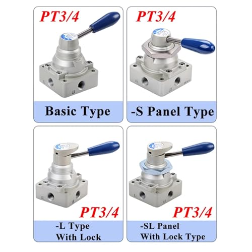 Vanne de commutation manuelle 4HV210-08 4/3 pour poste de commande pneumatique - 3