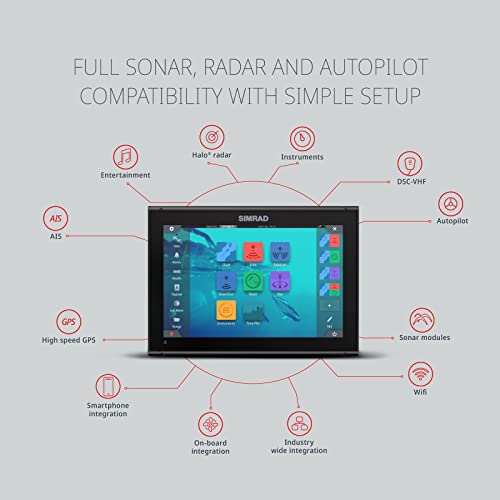 Simrad GO9 XSE Chartplotter and Fishfinder with 83/200 Transom Mount Transducer and C-MAP Discover Chart Card, 9 Inch Screen, Black, 000-16293-001 by Simrad - Image 4