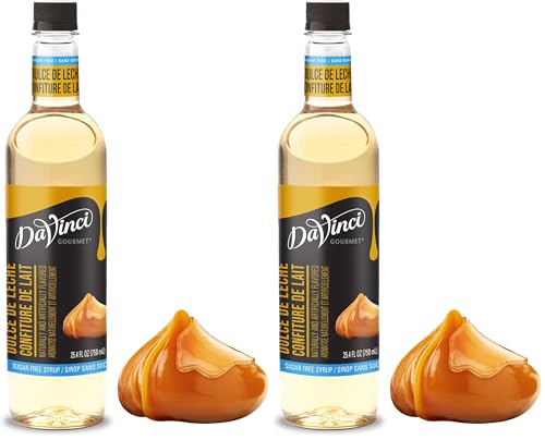Image of DaVinci Gourmet Sugar Free Dulce de Leche Syrup | 25.4 Fl Oz | Pack of 2