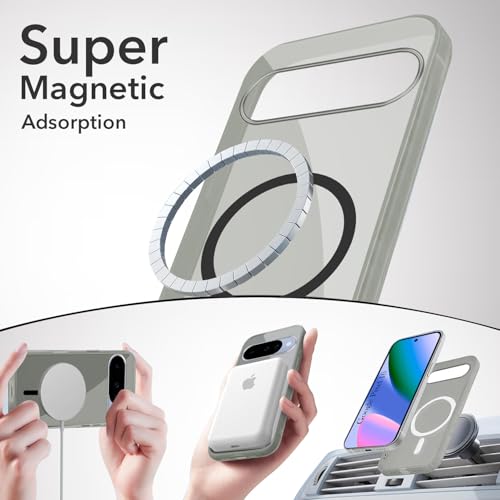 Image of Jkobi Lifetime Anti-Yellow MagSafe Compatible Clear Back Cover Case for Google Pixel 10 (Sleek Hard Crystal | Shockproof and Camera Protection)