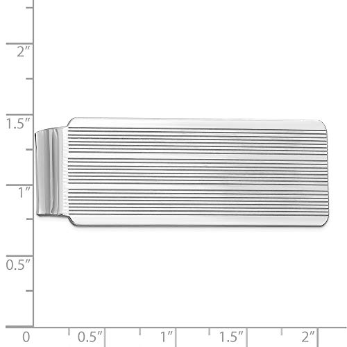 Solid 925 Sterling Silver Rhodium-Plated Money Clip2