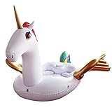 ▶ Diseño único: con su diseño único, el diseño más lindo de Flamingo y Unicorn se agregará más diversión y color a sus fiestas de la piscina de verano o escapadas de la playa. Este flotador hará para algunas fotos excelentes.