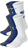 Nike Kid's Nike Everyday Cushioned Graphic Crew Socks (6 Pair), Multi-Color, Medium