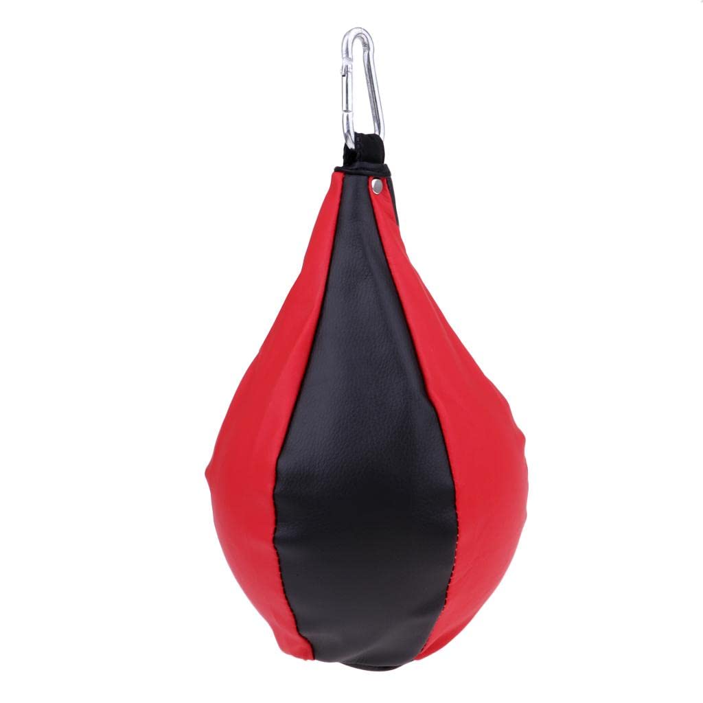 Club Bollywood®Speed Hang Ball Boxing Punching Training MMA Speedball Black + Red|Sporting Goods | Boxing, Martial Arts & MMA | Training Equipment & Supplies |1 Piece Pear Shape Speed-image-3