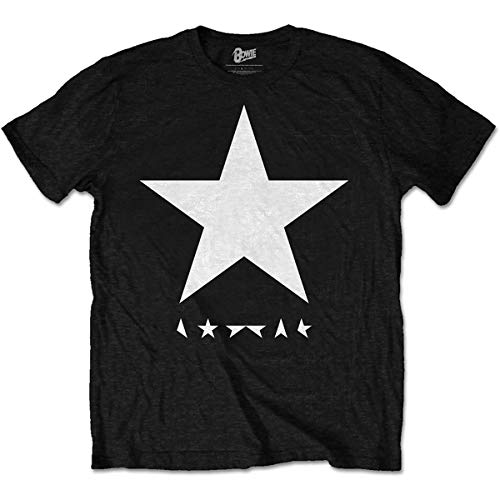 Image of David Bowie Blackstar (White Star On Black) Official Tee T-Shirt Mens Unisex (Medium)