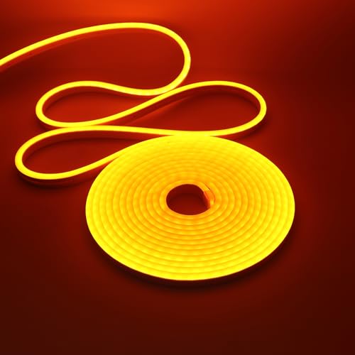 KISUFU 24V Ruban LED Neon, Flexible DC Néon Bande Led Étanche IP67 120 LEDs/M Light Strip pour Intérieur/Extérieur Décoration. (Alimentation Non Inclus)