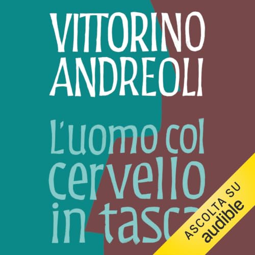Diseño de la portada del título L'uomo col cervello in tasca