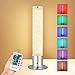 Produktbild LED Tischleuchte Dimmbar mit Fernbedienung 6w, Oraymin RGB Tischlampe farbwechsel mit 15 Lichtfarben, Memoryfunktion, 3000K Warmweiß für Wohnzimmer Schlafzimmer Kinderzimmer, Höhe 30CM