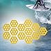 Menolana 12Pcs Surfboard Traction Pads Deck Pads Decking Accessories Non Slip Mat Deck Grip for Water Sports Kiteboards, Yellow