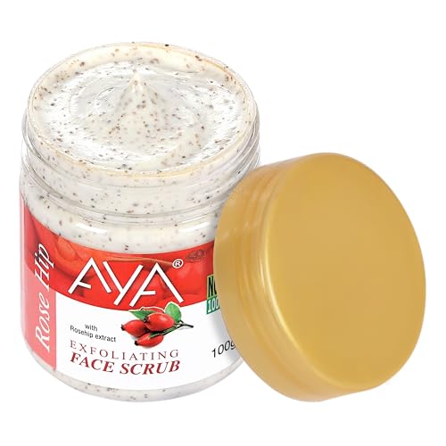 Image of AYA Coffee and Rosehip Tan & Dead Skin Removal Scrub For Face & Body (100 Ml+100 Ml)|Exfoliating & Brightening Scrub|Blackhead Remover,Whitehead Remover,Detan Pack I Face Scrub For Women & Men