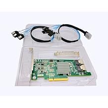 HBA Card Controller PCI-E 3.0 6Gbps 8 Port Host Bus Adapter 9207-8i FWP20 IT Mode ZFS FreeNAS unRAID 2* SFF-8087 SAS to SATA Cable