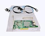 HBA Card Controller PCI-E 3.0 6Gbps 8 Port Host Bus Adapter 9207-8i FW:P20 IT Mode ZFS FreeNAS unRAID 2* SFF-8087 SAS to SATA Cable