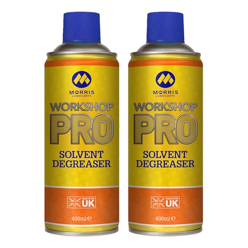 Workshop Pro Solvent Degreaser Spray - Powerful Water-Washable Non-Caustic Formula 2x400ml