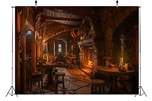 Fondo fotográfico de tela BELECO 9x6ft medieval miniatura 4